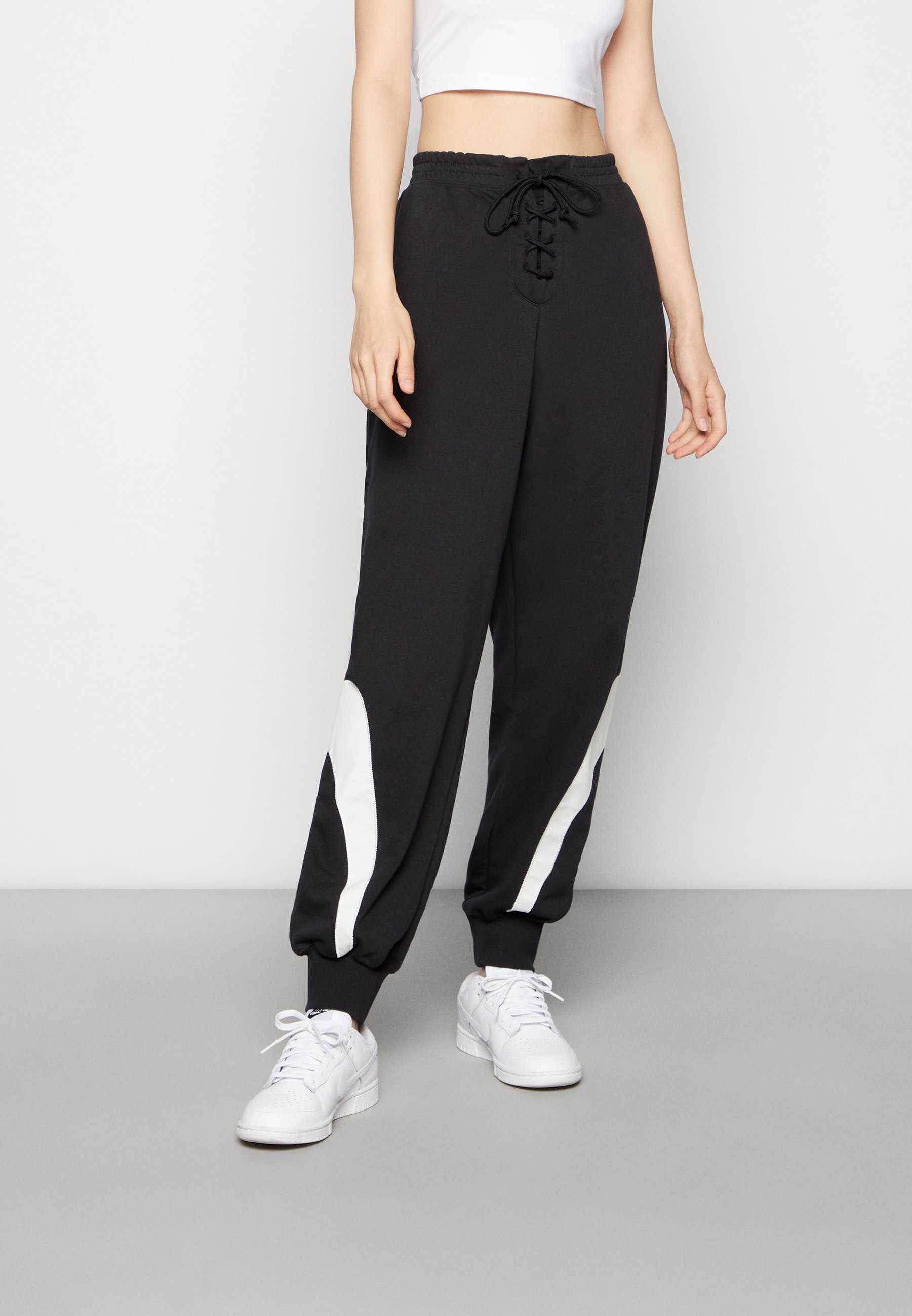 Pantalon De Jogging Femme Oversized En Polaire - Coupe Large, Chevilles Élastiquées - 65% Coton 35% Polyester - Taille XS à L