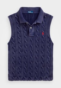 COTTON SLEEVELESS POLO SHIRT - Poloskjorter - newport navy