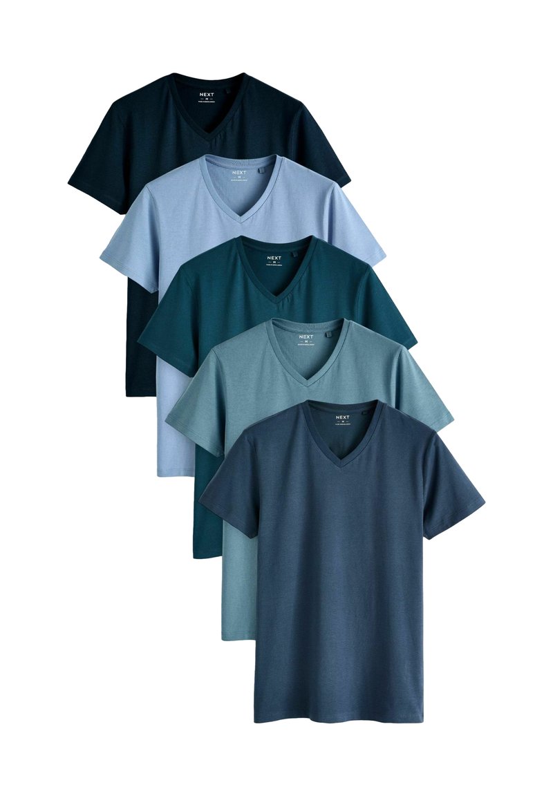 Next V-NECK FIVE PACK - Navadna majica - dark blue