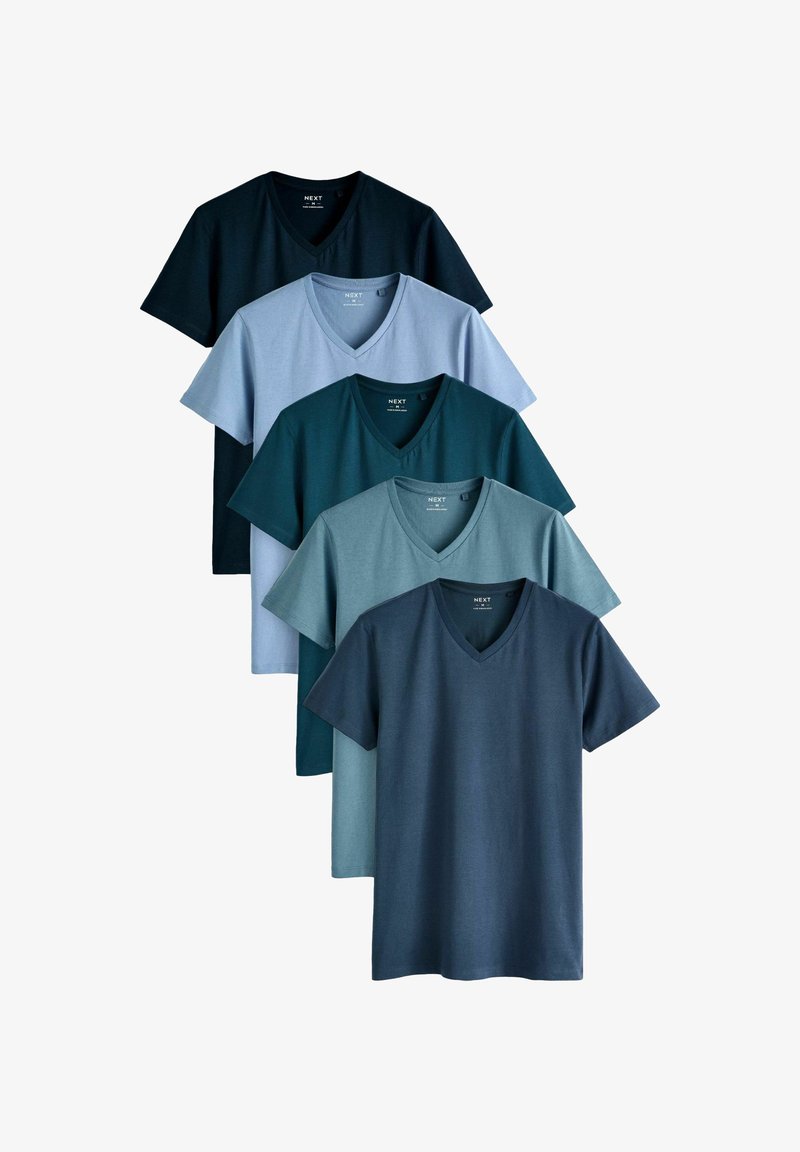 Next V-NECK FIVE PACK - Navadna majica - dark blue