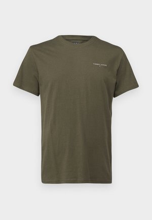 Tommy Jeans SLIM LINEAR CHEST TEE  - Basic T-shirt - fatigue green