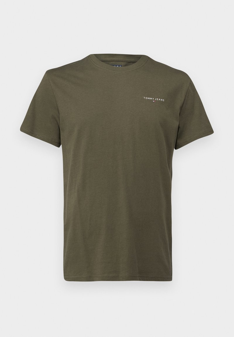 Tommy Jeans T-shirt basic donkergroen