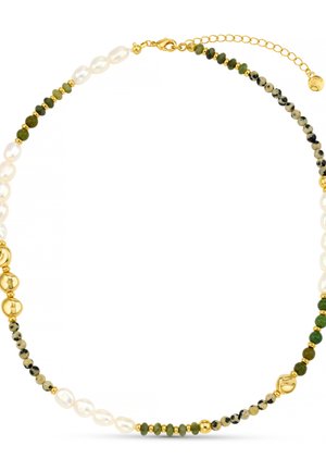 Orelia, MOSS SEMI PRECIOUS & PEARL MIXED BEAD - Necklace - green