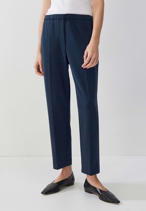 s.Oliver Curve straight regular waist cropped broek blauw