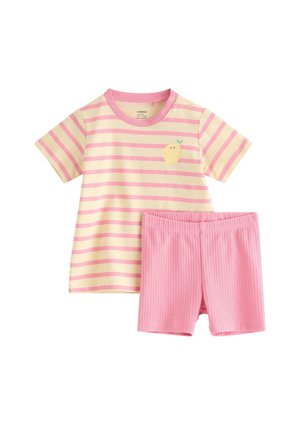 Lindex, LINDEX SET WITH TOP AND CYCLING SHORTS LINDEX UNISEX - Træningsbukser - pink