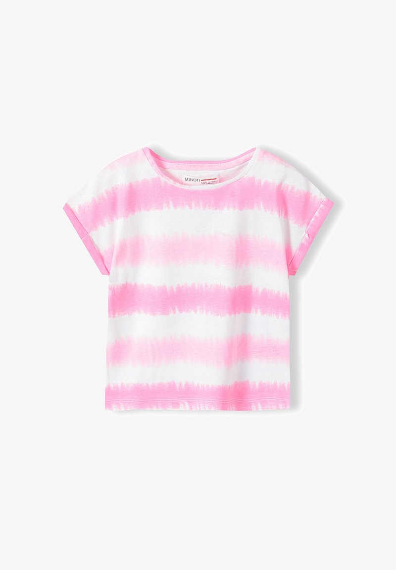 MINOTI CREW NECK SHORT SLEEVE - Jednoduché tričko - pink white