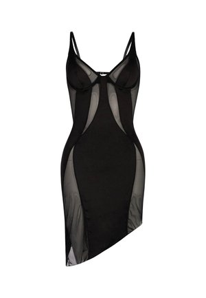 OW Collection, SWIRL MESH - Cocktailkleid/festliches Kleid - black
