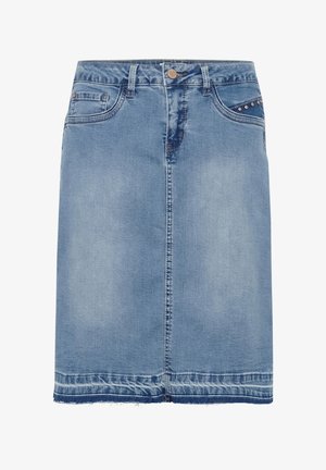 Cream, CRPatch Denim - Denimová sukňa - light blue denim