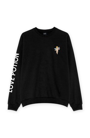 Kaotiko CREW WASHED UNISEX - Sweatshirt - black
