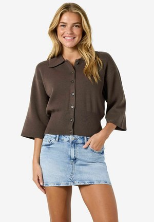 POLO-LOOK - Cardigan - chocolate brown