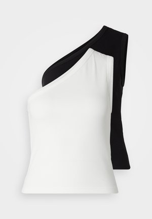 VIHANNAH ONE SHOULDER 2 PACK - Topper - black