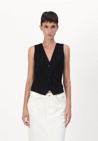 KARL LAGERFELD TAILORED WAISTCOAT - Strukirani kaput - black