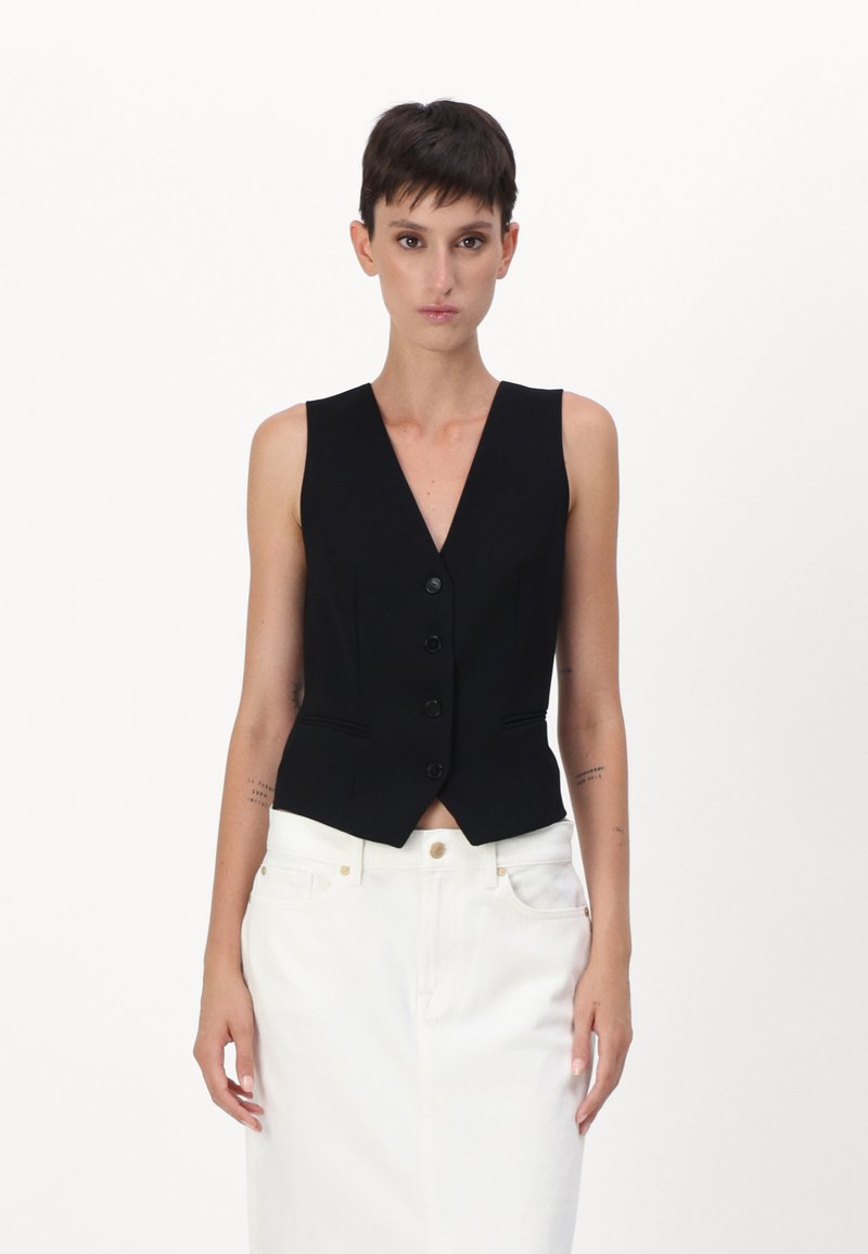 KARL LAGERFELD TAILORED WAISTCOAT - Strukirani kaput - black