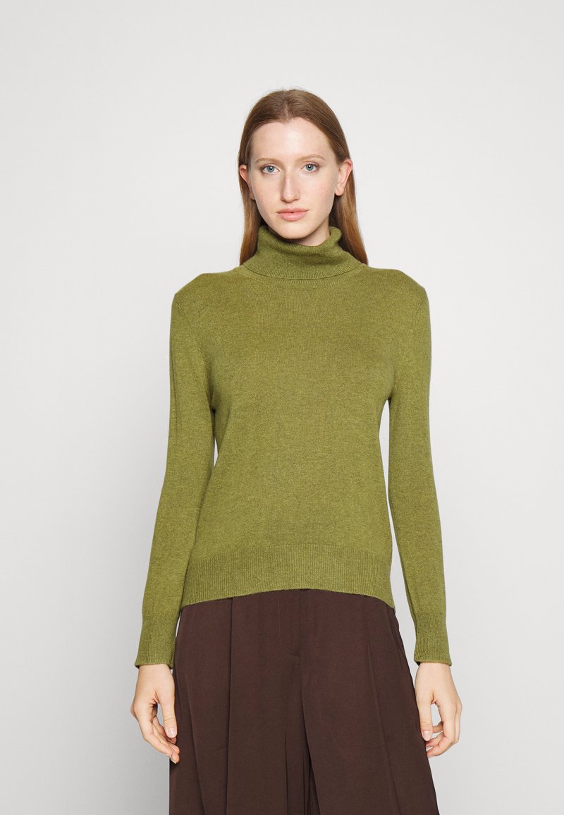 pure cashmere TURTLENECK - Camisola - olive