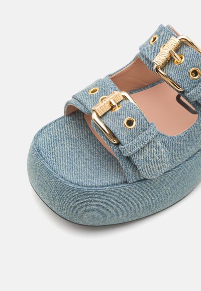 MOSCHINO MULTIBUCKLES  - Mules à talons - blu