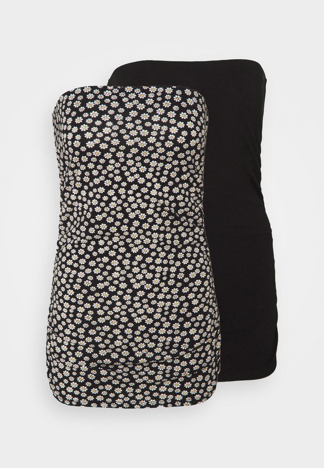 PLAIN BANDEAU 2 PACK - Toppi - black