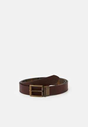 REVERSIBLE TARTAN BELT - Belt - brown