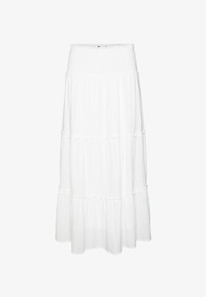 Vero Moda ROCK VMKEELEY HOHE TAILLE LANGER ROCK - Falda larga - snow white