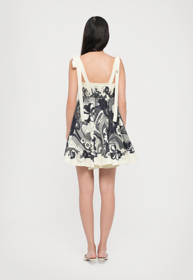 knee length dresses for ladies Michelle Square Neck Midi Dress, Multi / 6