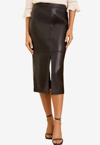 MIDI  - Pieštukinis sijonas - black