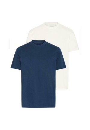 BHIVO 2 PACK - T-paita - dressblue white