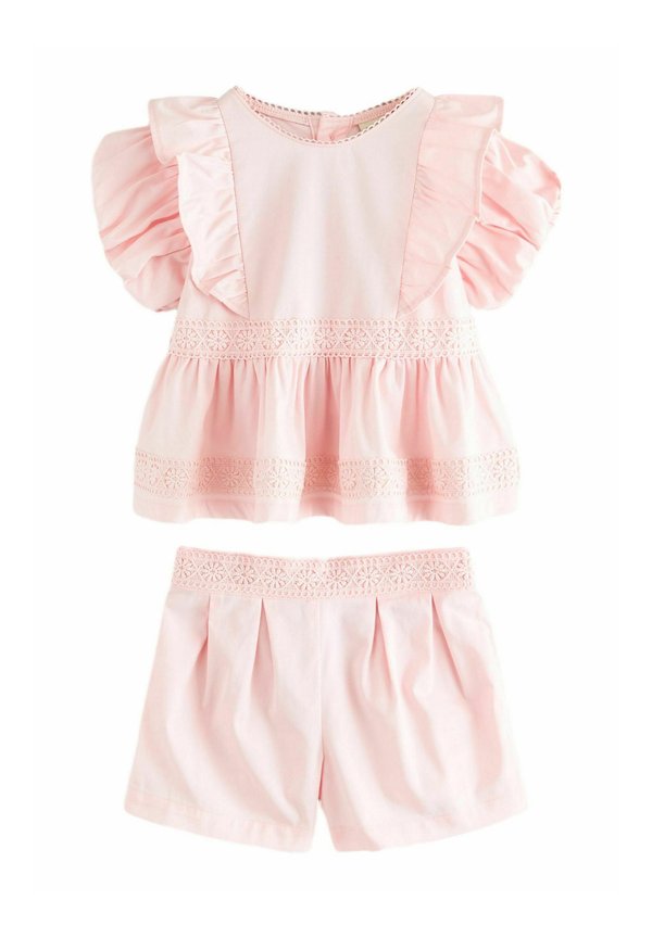 REGULAR FIT - FRILL PEPLUM AND SHORTS SET - Bluse