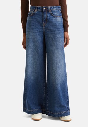 United Colors of Benetton SUPER WIDE 5 POCKET - Wide leg - blue