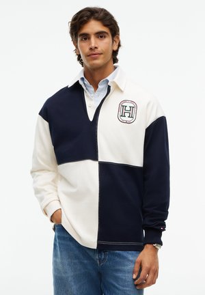 Tommy Hilfiger, VARSITY FASHION RUGBY - Poloshirts - ivory petal
