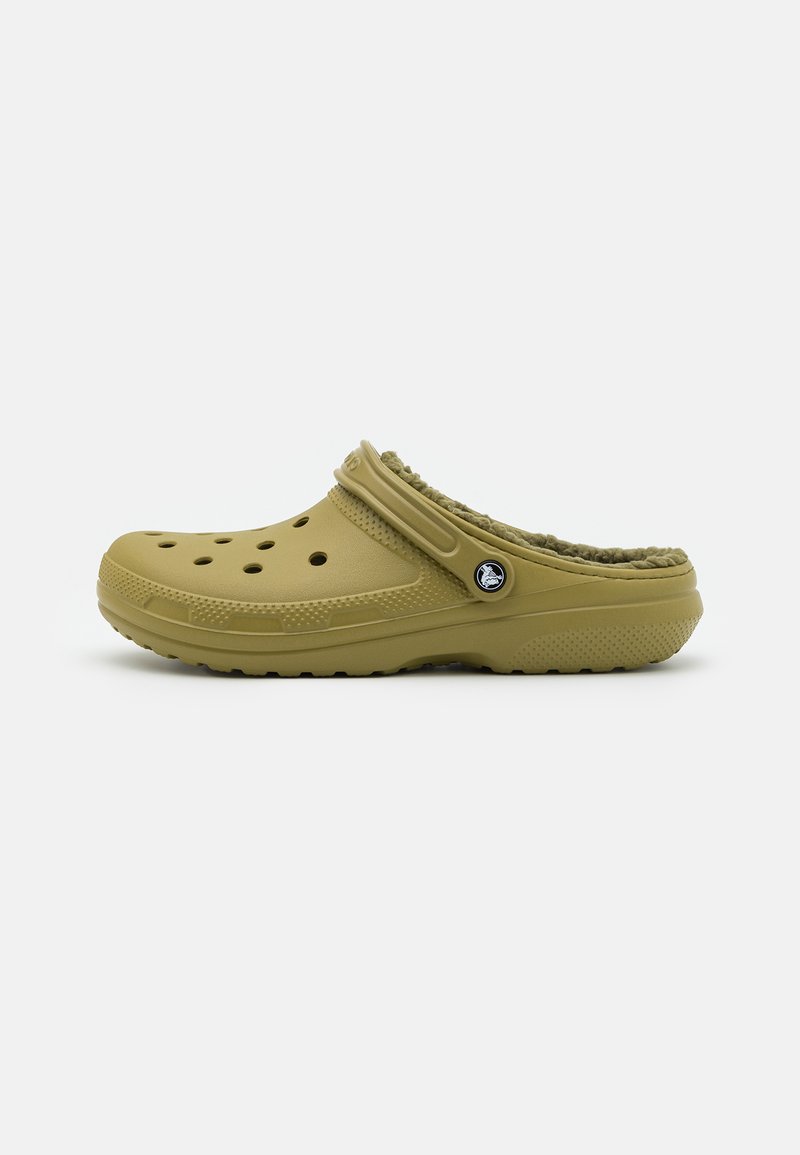 Crocs CLASSIC LINED UNISEX Slippers aloe/dark green Zalando.co.uk