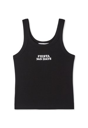Terranova, CON SCRITTA E SCOLLO TONDO - Top - nero