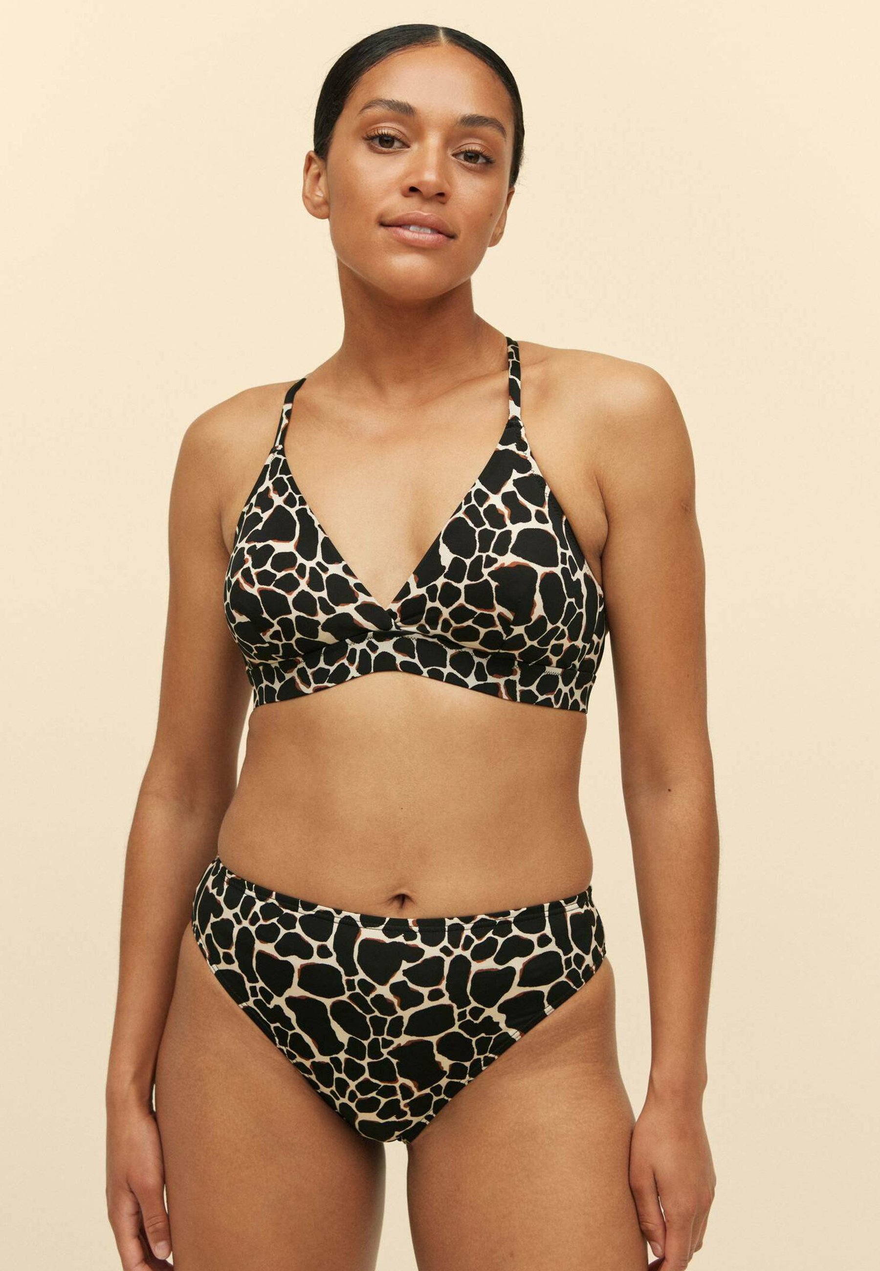 half leopard half black swimsuit