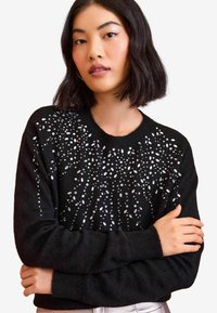 Love & Roses ENB SEQUIN EMBELLISHED - Svetr - black