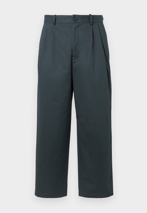 RELAXED PLEATED PANTS - Pantaloni - charcoal