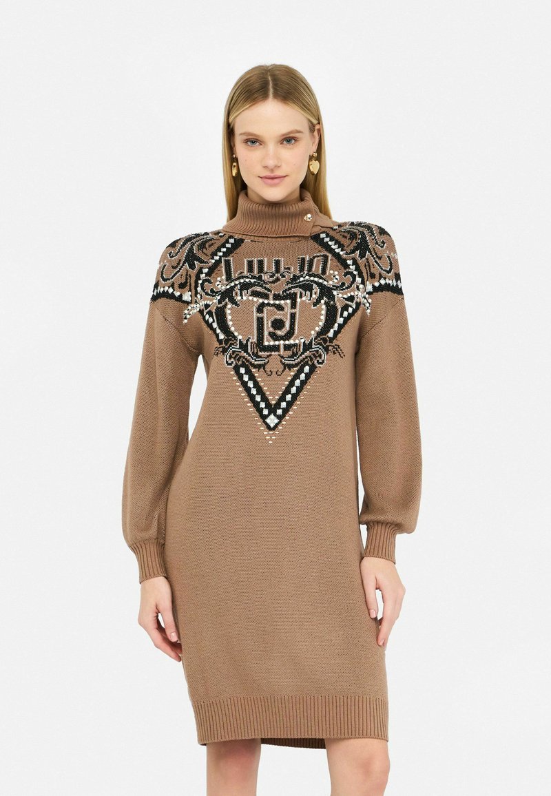 LIU JO JACQUARD  - Džemperkleita - brown
