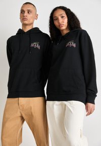 Tommy Jeans DIAMOND TWIST HOOD UNISEX - Sportinis megztinis - black