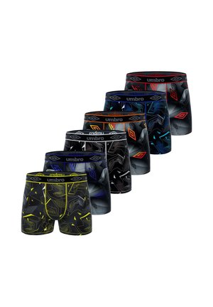 6 PACK PRINTED - Boxers - noir/gris/rouge/bleu/jaune