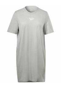 Reebok REEBOK TEE DRESS - Vestido ligero - medium grey heather white ...