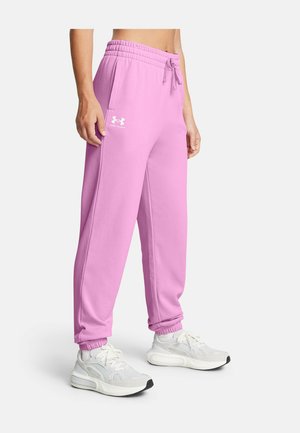 Under Armour RIVAL TERRY - Pantaloni sportivi - stellar pink