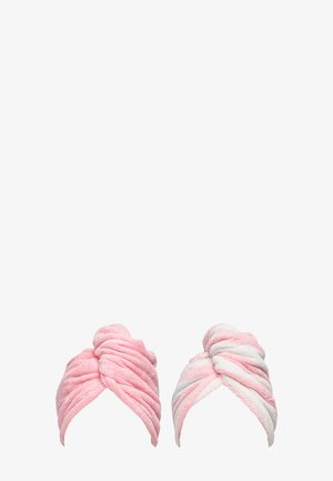 Brushworks BRUSHWORKS LUXURY HAIR TOWELS (PACK OF 2) - Bath and Body Set - pink & white