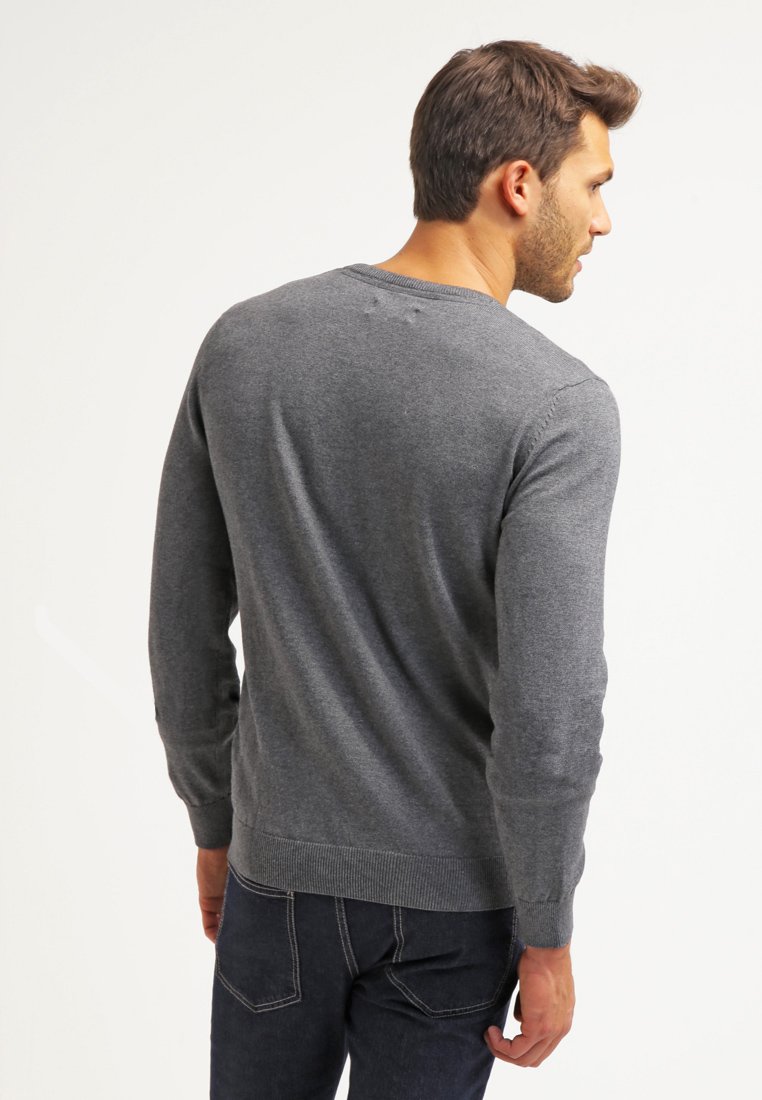 Pier One Strikkegenser dark grey melangeantrasitt Pier One Strikkegenser dark grey melangeantrasitt