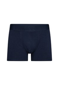 Marineblå bomuldsboxerbriefs med blød elastik, der har præget mærkelogo, designet med en moderne pasform og glat tekstur.