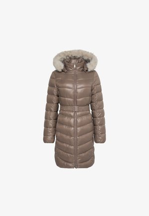Calvin Klein, SHINE BELTED LONG PUFFER - Χειμωνιάτικο παλτό - deep taupe