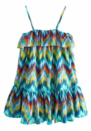 RUFFLE REGULAR FIT - Robe de jour - blue green