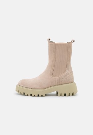 Stivaletti con plateau - beige