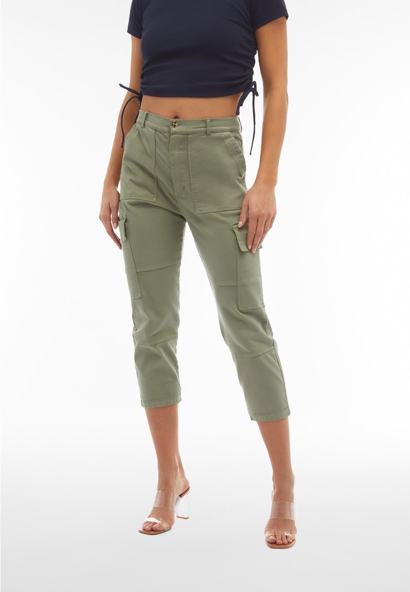 Freddy IN NAVETTA GAMBA STRAIGHT LUNGHEZZA - Housut - hedge green