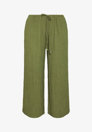 Evans, PLUS SIZE WIDE LEG TROUSERS. - Trousers - khaki