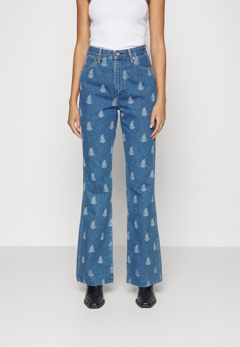 Wrangler WESTWARD Flared Jeans paisley/blue denim Zalando.at