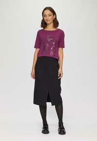 s.Oliver BLACK LABEL Tričko s potlačou - fuchsia