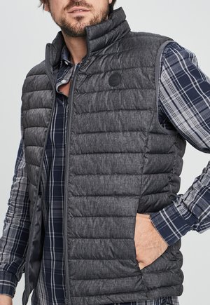 Creeks AMERICAN INSPIRATION FASHION COOL EASY SLEEVELESS STRAIGHT ZIP  - Bodywarmer - dark grey