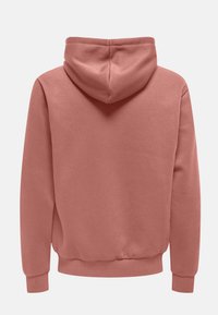 Felpa rosa con un texture morbido, cappuccio spazioso, maniche lunghe e polsini e orlo a coste. Design minimalista senza marcature visibili.